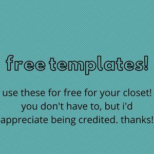 FREE Templates For Your Closet !